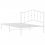 Estructura de cama de metal con cabecero blanco 100x200 cm de vidaXL, Camas y somieres - Ref: Foro24-373833, Precio: 65,96 €,...