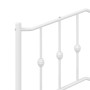 Metal bed frame with headboard and footboard white 75x190 cm by vidaXL, Beds and slatted bases - Ref: Foro24-373846, Price: 6...