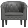 Sillón cuero sintético gris de vidaXL, Sillones - Ref: Foro24-356458, Precio: 160,08 €, Descuento: %