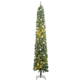 Árbol de Navidad estrecho con 300 LED y bolas 300 cm de vidaXL, Arboles de navidad - Ref: Foro24-3210243, Precio: 85,50 €, De...