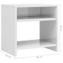 Glossy white plywood nightstand 40x30x40 cm by vidaXL, Nightstands - Ref: Foro24-800021, Price: 31,52 €, Discount: %