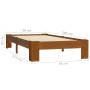 Estructura de cama madera maciza pino marrón claro 90x200 cm de vidaXL, Camas y somieres - Ref: Foro24-283286, Precio: 126,20...