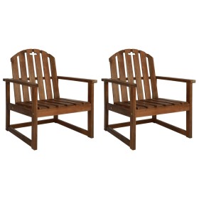 Garden armchairs 2 pcs solid acacia wood by vidaXL, Garden chairs - Ref: Foro24-44033, Price: 139,16 €, Discount: %