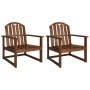 Sillones de jardín 2 uds madera acacia maciza de vidaXL, Sillas de jardín - Ref: Foro24-44033, Precio: 139,40 €, Descuento: %