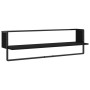 Wall shelves with 6 pieces of engineered wood and black bars by vidaXL, Shelves and shelves - Ref: Foro24-836313, Price: 86,4...