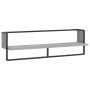 Estante de pared con barra gris Sonoma 100x25x30 cm de vidaXL, Estantes y estanterías - Ref: Foro24-836296, Precio: 28,99 €, ...