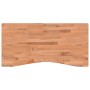 Solid beech wood desktop board 100x(45-50)x4 cm by vidaXL, Desk accessories and products - Ref: Foro24-356059, Price: 70,99 €...