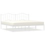 White metal bed frame with headboard 200x200 cm by vidaXL, Beds and slatted bases - Ref: Foro24-373845, Price: 107,99 €, Disc...