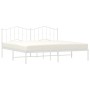 White metal bed frame with headboard 200x200 cm by vidaXL, Beds and slatted bases - Ref: Foro24-373845, Price: 107,99 €, Disc...