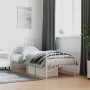 Metal bed frame with headboard and footboard white 80x200 cm by vidaXL, Beds and slatted bases - Ref: Foro24-373847, Price: 7...