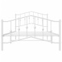 Estructura cama metal con cabecero y pie cama blanca 100x200 cm de vidaXL, Camas y somieres - Ref: Foro24-373851, Precio: 77,...