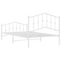 Estructura cama metal con cabecero y pie cama blanca 100x200 cm de vidaXL, Camas y somieres - Ref: Foro24-373851, Precio: 77,...