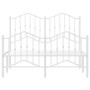 Metal bed frame with headboard and white footboard 120x190 cm by vidaXL, Beds and slatted bases - Ref: Foro24-373853, Price: ...