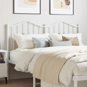 White metal headboard 135 cm by vidaXL, Headboards and footboards - Ref: Foro24-373870, Price: 33,99 €, Discount: %