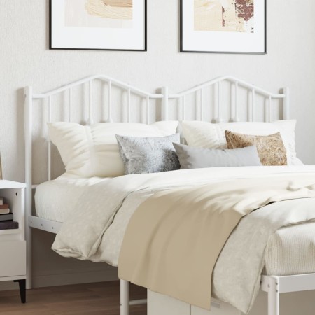 Cabecero de metal blanco 135 cm de vidaXL, Cabeceros y pies de cama - Ref: Foro24-373870, Precio: 33,99 €, Descuento: %