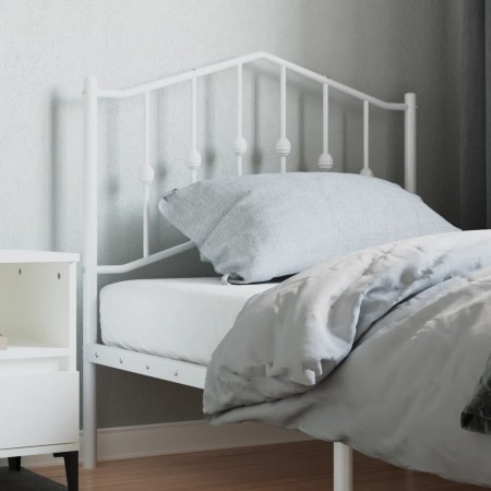 Cabecero de metal blanco 90 cm de vidaXL, Cabeceros y pies de cama - Ref: Foro24-373866, Precio: 22,99 €, Descuento: %