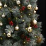 Artificial Christmas tree with hinges 300 LED and balls 210 cm by vidaXL, Christmas trees - Ref: Foro24-3210240, Price: 151,3...