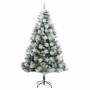 Artificial Christmas tree with hinges 300 LED and balls 210 cm by vidaXL, Christmas trees - Ref: Foro24-3210240, Price: 151,3...