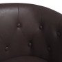 Sillón con taburete cuero sintético marrón de vidaXL, Sillones - Ref: Foro24-356465, Precio: 163,99 €, Descuento: %