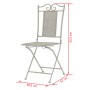 Garden bistro table and chairs 3 pieces gray steel by vidaXL, Garden sets - Ref: Foro24-43153, Price: 220,43 €, Discount: %