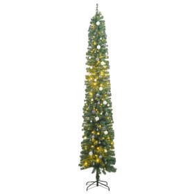 Schmaler Weihnachtsbaum mit 300 LEDs und Kugeln 270 cm von vidaXL, Weihnachtsbäume - Ref: Foro24-3210242, Preis: 74,99 €, Rab...