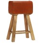 Kitchen stools 2 pcs genuine leather and solid mango wood by vidaXL, Kitchen stools - Ref: Foro24-246685, Price: 239,91 €, Di...