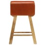 Kitchen stools 2 pcs genuine leather and solid mango wood by vidaXL, Kitchen stools - Ref: Foro24-246685, Price: 239,91 €, Di...