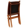 Brown Genuine Leather Folding Relaxation Chair by vidaXL, Folding stools and chairs - Ref: Foro24-246363, Price: 209,69 €, Di...