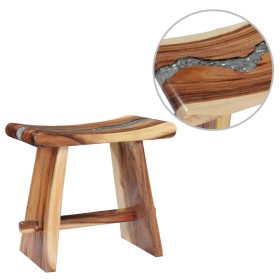 Solid Saman wood and polyresin stool by vidaXL, Folding stools and chairs - Ref: Foro24-281647, Price: 139,38 €, Discount: %