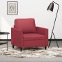 Sillón cuero sintético rojo tinto 60 cm de vidaXL, Sofás - Ref: Foro24-359326, Precio: 176,88 €, Descuento: %