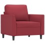 Sillón cuero sintético rojo tinto 60 cm de vidaXL, Sofás - Ref: Foro24-359326, Precio: 175,99 €, Descuento: %