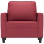 Sillón cuero sintético rojo tinto 60 cm de vidaXL, Sofás - Ref: Foro24-359326, Precio: 175,99 €, Descuento: %