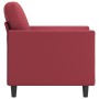 Sillón cuero sintético rojo tinto 60 cm de vidaXL, Sofás - Ref: Foro24-359326, Precio: 175,99 €, Descuento: %