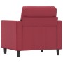 Sillón cuero sintético rojo tinto 60 cm de vidaXL, Sofás - Ref: Foro24-359326, Precio: 175,99 €, Descuento: %