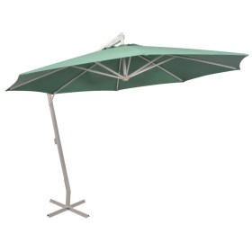 Sombrilla colgante con palo de aluminio 350 cm verde de vidaXL, Sombrillas - Ref: Foro24-42971, Precio: 441,99 €, Descuento: %