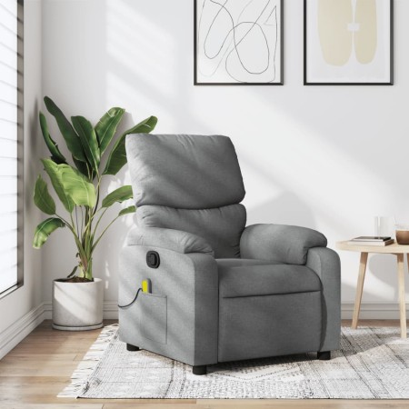 Light Gray Fabric Massage Recliner by vidaXL, Armchairs - Ref: Foro24-373422, Price: 217,28 €, Discount: %