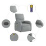 Sillón reclinable de masaje de tela gris claro de vidaXL, Sillones - Ref: Foro24-373422, Precio: 217,28 €, Descuento: %