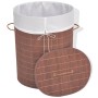 Brown Oval Bamboo Laundry Basket by vidaXL, Laundry baskets - Ref: Foro24-245580, Price: 35,22 €, Discount: %