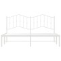 Metal bed frame with white headboard 183x213 cm by vidaXL, Beds and slatted bases - Ref: Foro24-373843, Price: 104,99 €, Disc...