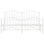 Metal bed frame with headboard and white footboard 180x200 cm by vidaXL, Beds and slatted bases - Ref: Foro24-373860, Price: ...