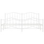 Metal bed frame with headboard and footboard white 193x203 cm by vidaXL, Beds and slatted bases - Ref: Foro24-373862, Price: ...