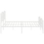 Metal bed frame with headboard and footboard white 193x203 cm by vidaXL, Beds and slatted bases - Ref: Foro24-373862, Price: ...