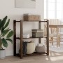 3-tier shelving solid black pine wood 80x38x90 cm by vidaXL, Industrial shelving - Ref: Foro24-373408, Price: 44,59 €, Discou...