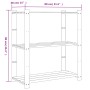 3-tier shelving solid black pine wood 80x38x90 cm by vidaXL, Industrial shelving - Ref: Foro24-373408, Price: 44,59 €, Discou...