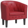 Sillón cuero sintético rojo tinto de vidaXL, Sillones - Ref: Foro24-356461, Precio: 184,07 €, Descuento: %