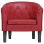 Sillón cuero sintético rojo tinto de vidaXL, Sillones - Ref: Foro24-356461, Precio: 184,07 €, Descuento: %