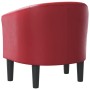 Sillón cuero sintético rojo tinto de vidaXL, Sillones - Ref: Foro24-356461, Precio: 184,07 €, Descuento: %