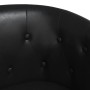 Sillón con taburete cuero sintético negro de vidaXL, Sillones - Ref: Foro24-356463, Precio: 164,71 €, Descuento: %