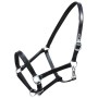 Cabezada para caballo cabestro ajustable cuero auténtico negro de vidaXL, Cabestros para caballos - Ref: Foro24-90889, Precio...