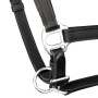 Cabezada para caballo cabestro ajustable cuero auténtico negro de vidaXL, Cabestros para caballos - Ref: Foro24-90889, Precio...